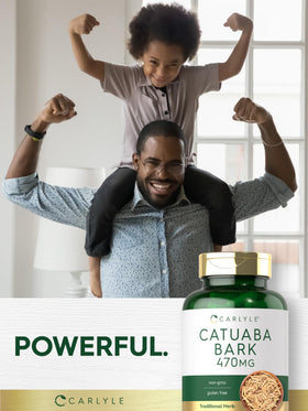 Carlyle Écorce de Catuaba 470mg, étiquette du produit avec logo