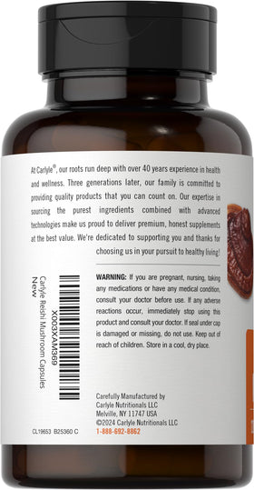 Carlyle Extrait de Champignon Reishi Gélules sur une table