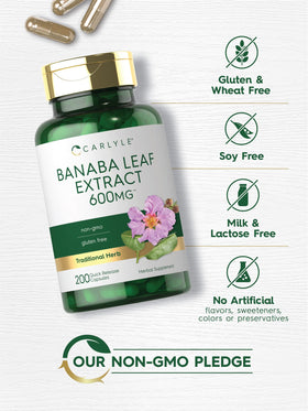 Carlyle Extrait de Feuille de Banaba 200 Capsules prises en main