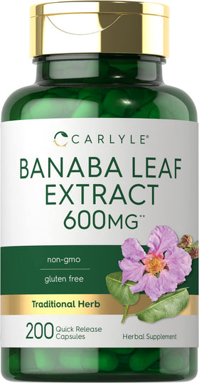 Carlyle Extrait de Feuille de Banaba 200 Capsules vue de face