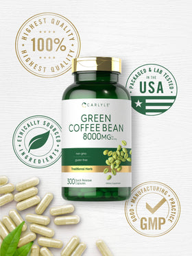 Carlyle Extrait de Grains de Café Vert 300 Capsules avec ingrédients