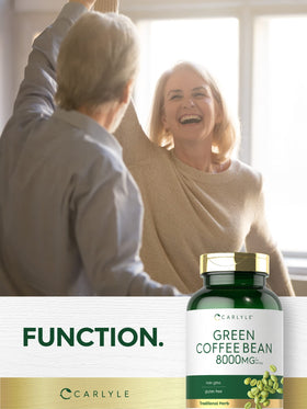 Carlyle Extrait de Grains de Café Vert 300 Capsules avec un verre d'eau