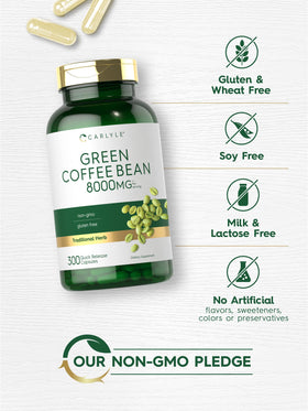 Carlyle Extrait de Grains de Café Vert 300 Capsules sur un fond neutre