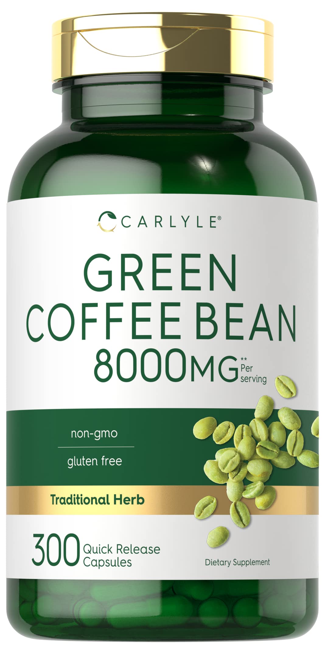 Carlyle Extrait de Grains de Café Vert 300 Capsules vue de face