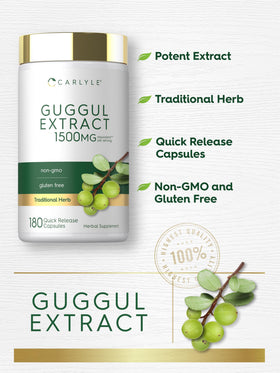 Carlyle Extrait de Guggul 180 Capsules sur un fond neutre