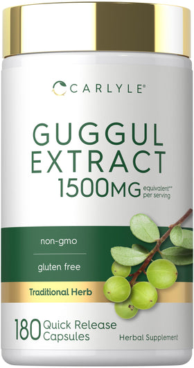 Carlyle Extrait de Guggul 180 Capsules vue avant avec étiquette