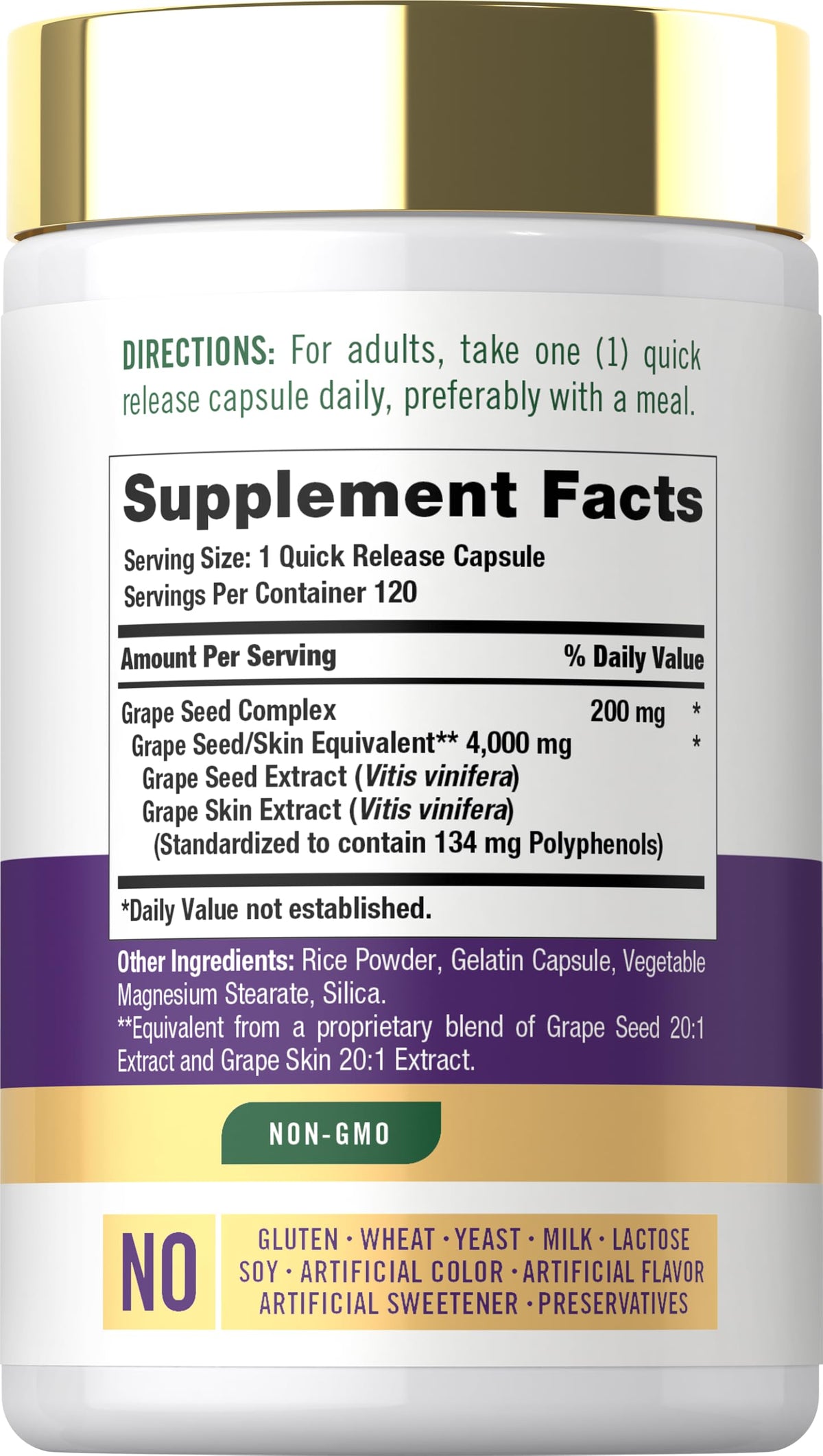 Carlyle Extrait de Pépin de Raisin capsules ouvertes