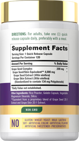 Carlyle Extrait de Pépin de Raisin capsules ouvertes