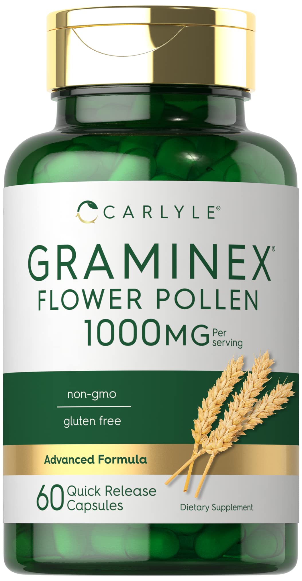 Carlyle Extrait de Pollen de Fleurs Graminex 1000 mg capsule vue de face