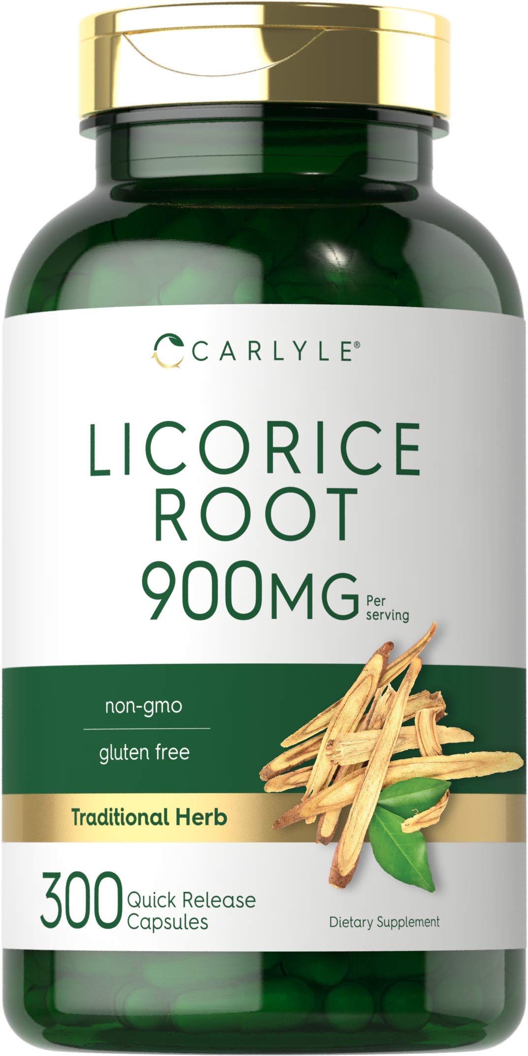 Carlyle Extrait de Racine de Réglisse 900mg 300 Capsules vue avant