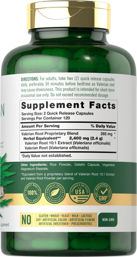 Carlyle Extrait de Racine de Valériane 240 Capsules, vue de côté