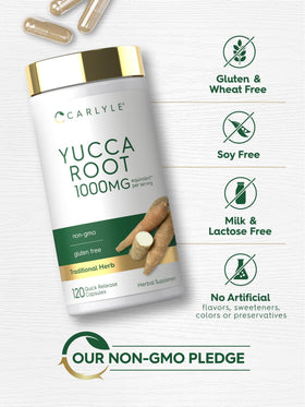 Carlyle Extrait de Racine de Yucca, vue arrière de l'emballage