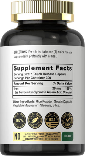 Carlyle Fer Bisglycinate 300 capsules emballage