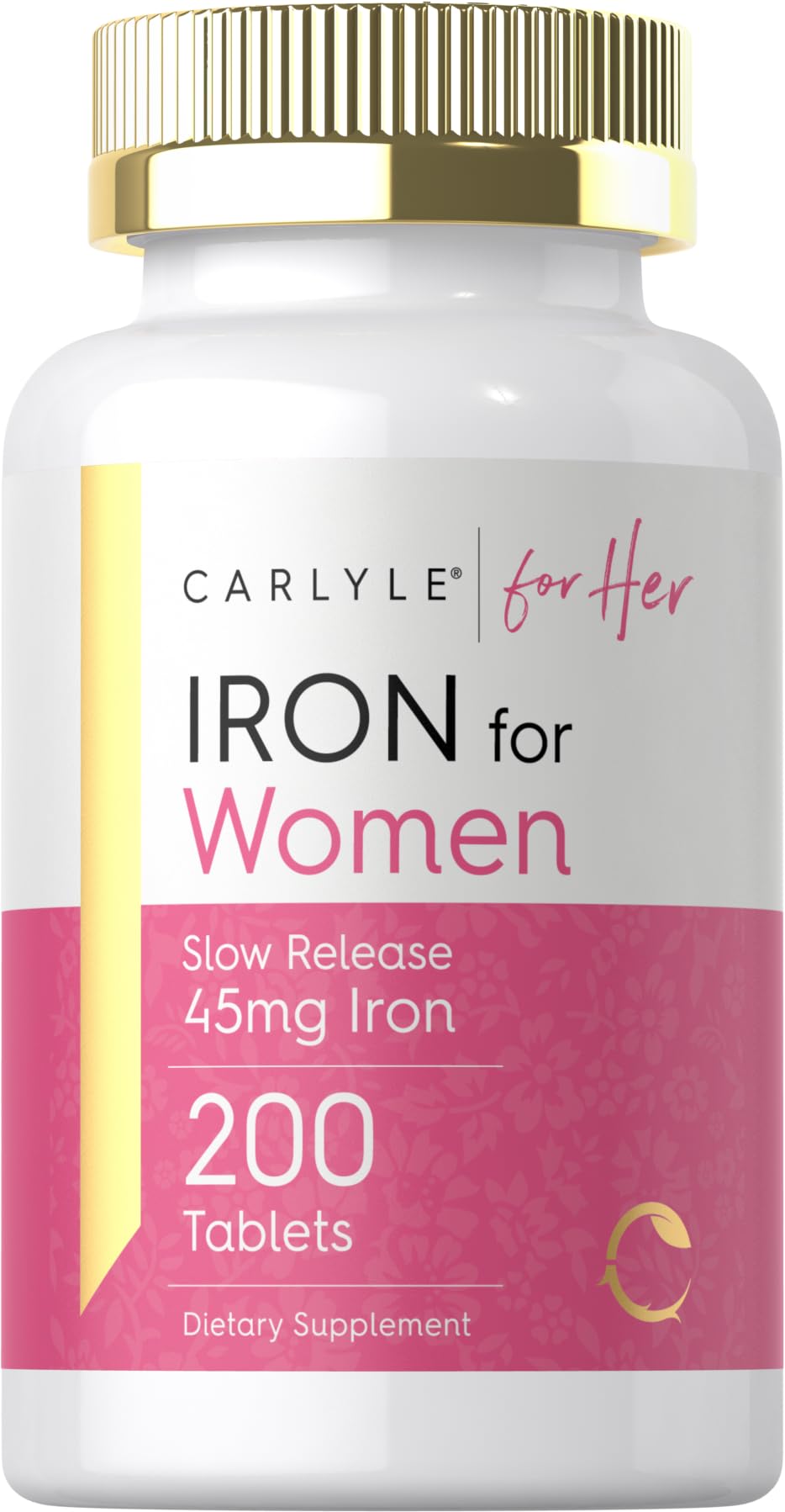 Carlyle fer pour femmes 200 comprimés vue de face
