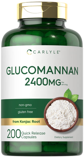 Carlyle Glucomannane Capsules 200 unités avec étiquette visible