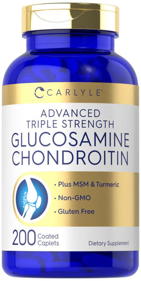 Carlyle Glucosamine Chondroitin MSM 200 comprimés boîte vue avant