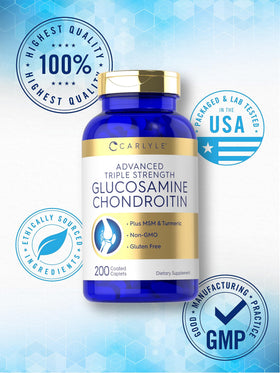 Carlyle Glucosamine Chondroitin MSM comprimés dans un environnement naturel