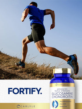Carlyle Glucosamine Chondroitin MSM comprimés en gros plan