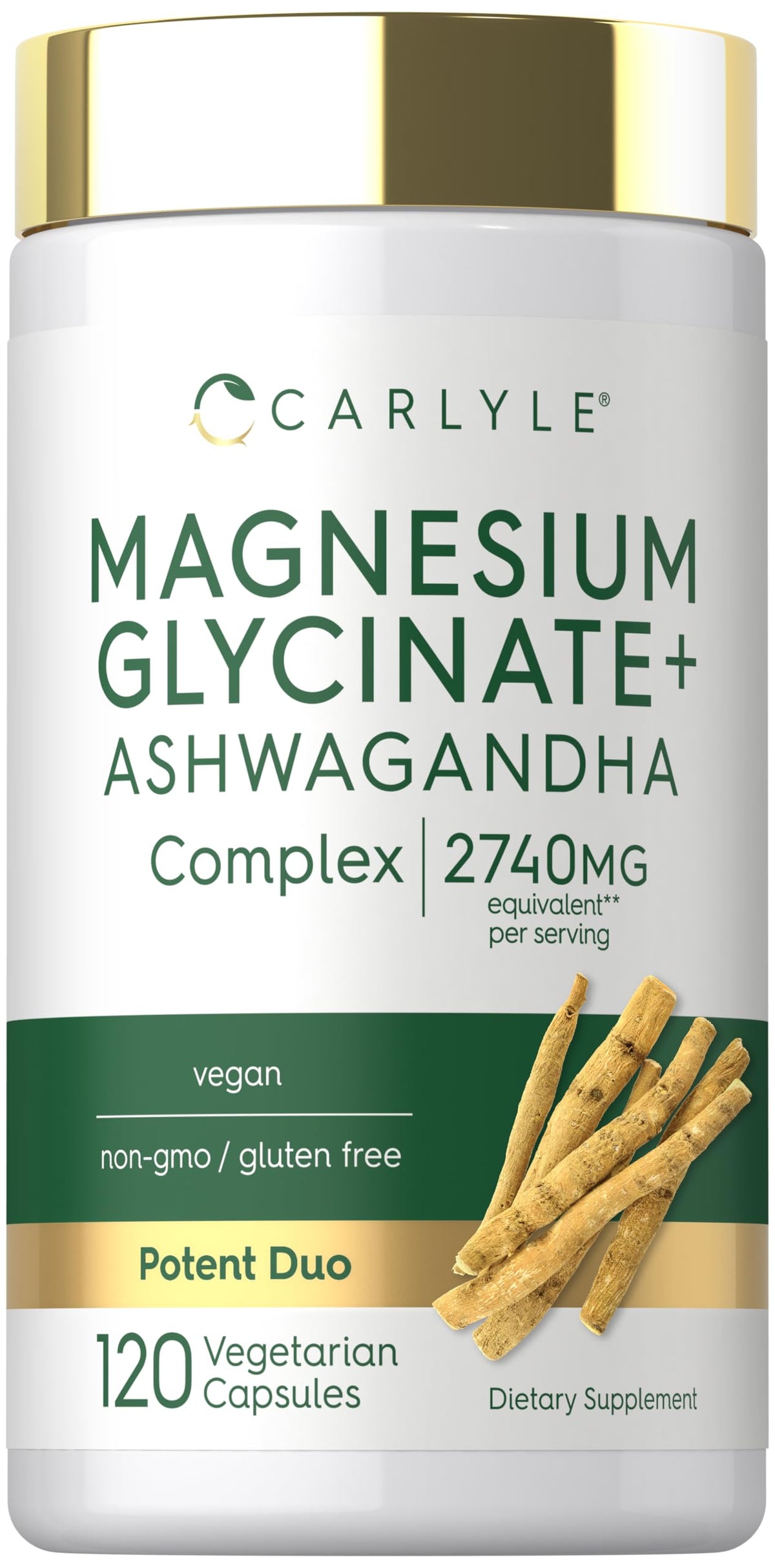Carlyle Glycinate de Magnésium 120 gélules végétariennes - avant