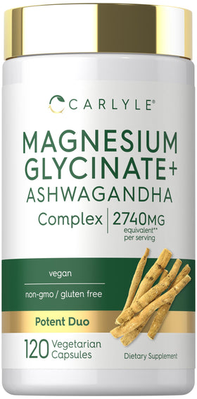 Carlyle Glycinate de Magnésium 120 gélules végétariennes - avant