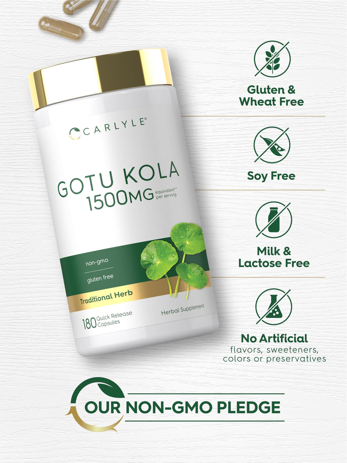 Carlyle Gotu Kola 180 capsules côté droit