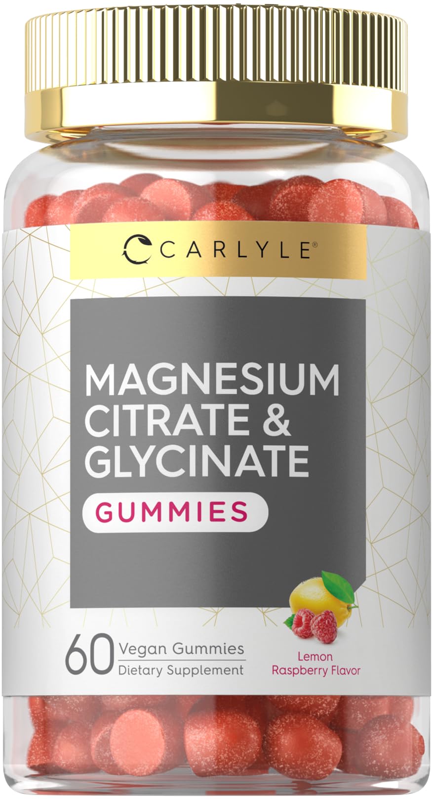 Carlyle gummies au magnésium avec emballage et étiquette