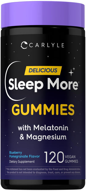 Carlyle Gummies de Sommeil 120 unités, vue avant avec packaging