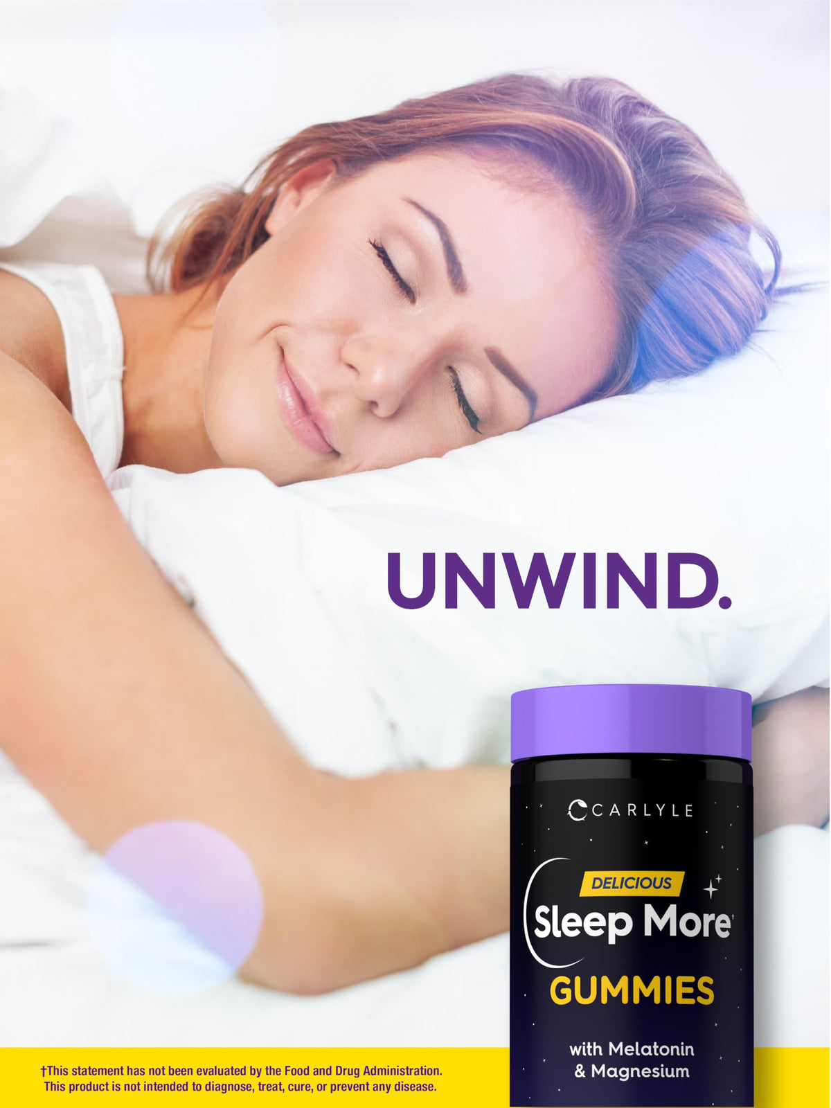 Carlyle Gummies de Sommeil dans un bol, mise en scène