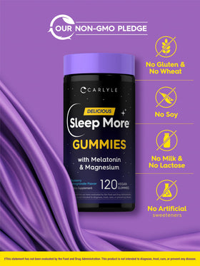 Carlyle Gummies de Sommeil, ingrédients principaux sur l'emballage
