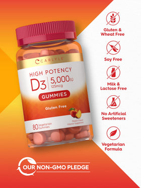 Carlyle Gummies de Vitamine D3 5000 UI - détail de la texture