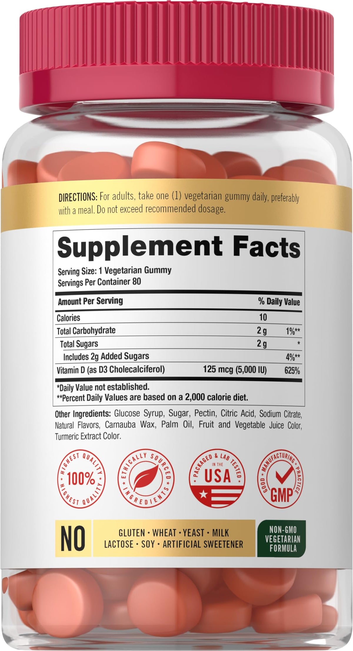 Carlyle Gummies de Vitamine D3 5000 UI - emballage