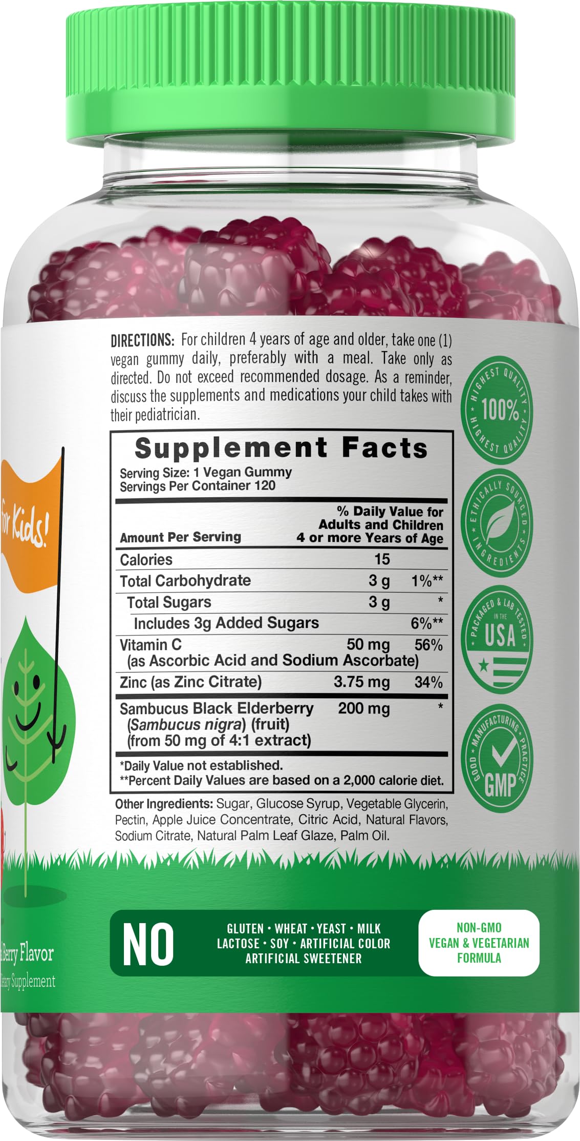 Carlyle Gummy de Sureau ingrédients et informations nutritionnelles