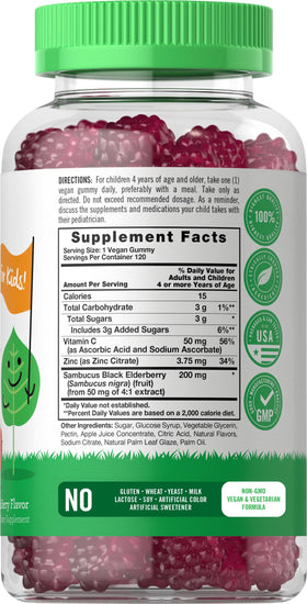 Carlyle Gummy de Sureau ingrédients et informations nutritionnelles
