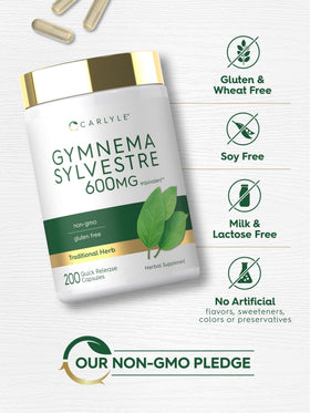 Carlyle Gymnema Sylvestre Capsules vue arrière du flacon