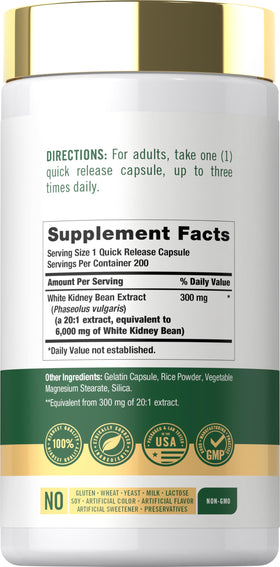 Carlyle Haricot Blanc 200 capsules vue latérale