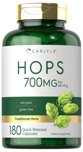 Carlyle Hops 700mg capsules front view