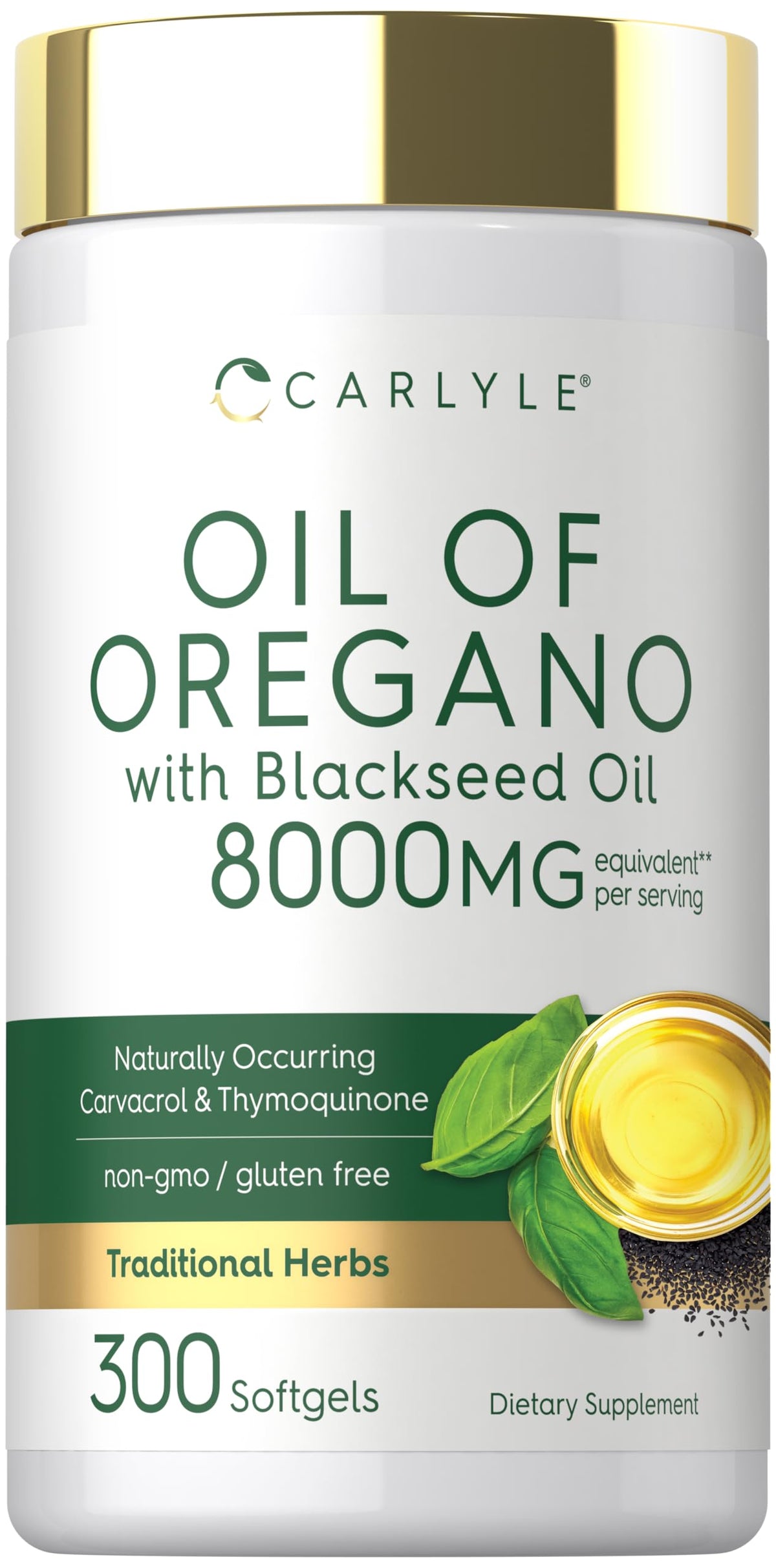 Carlyle Huile d'Origan 300 Capsules Molles vue avant