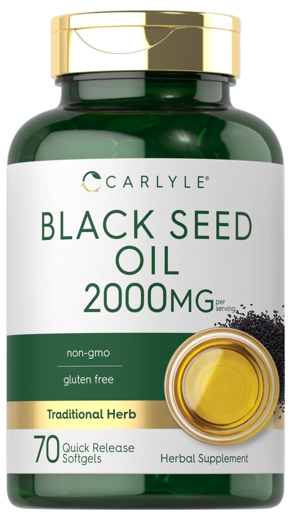 Carlyle Huile de Nigelle Capsules Molles 2000mg - vue de l'emballage