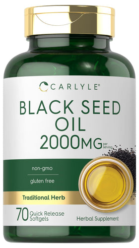 Carlyle Huile de Nigelle Capsules Molles 2000mg - vue de l'emballage