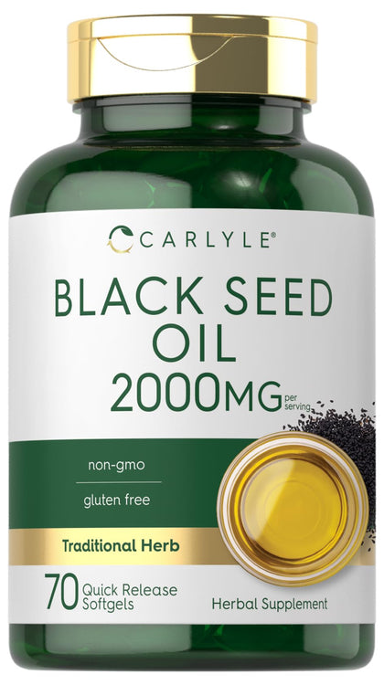 Carlyle Huile de Nigelle Capsules Molles 2000mg - vue de l'emballage