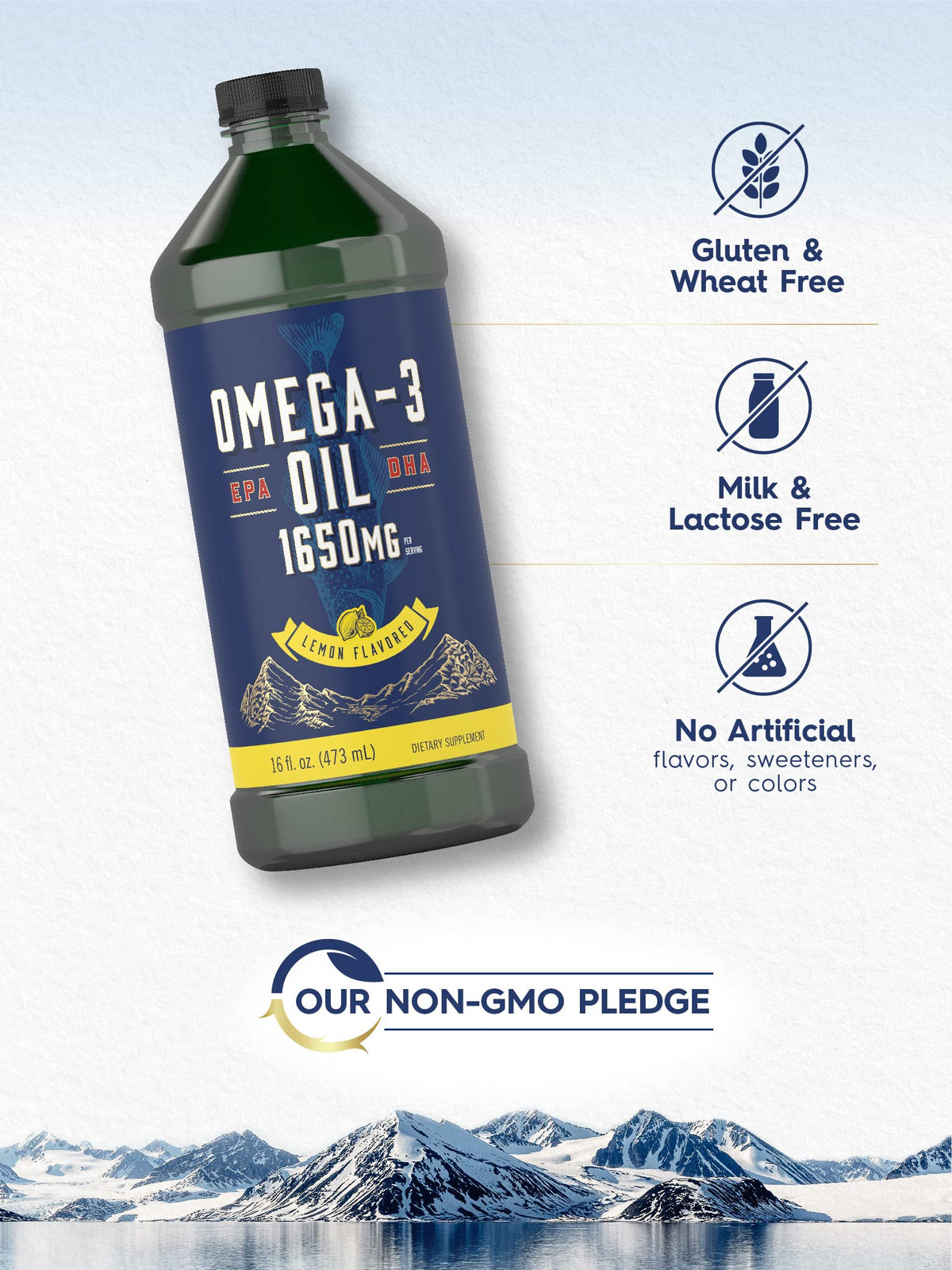 Carlyle Huile de Poisson Omega 3 1650 mg versée dans une cuillère