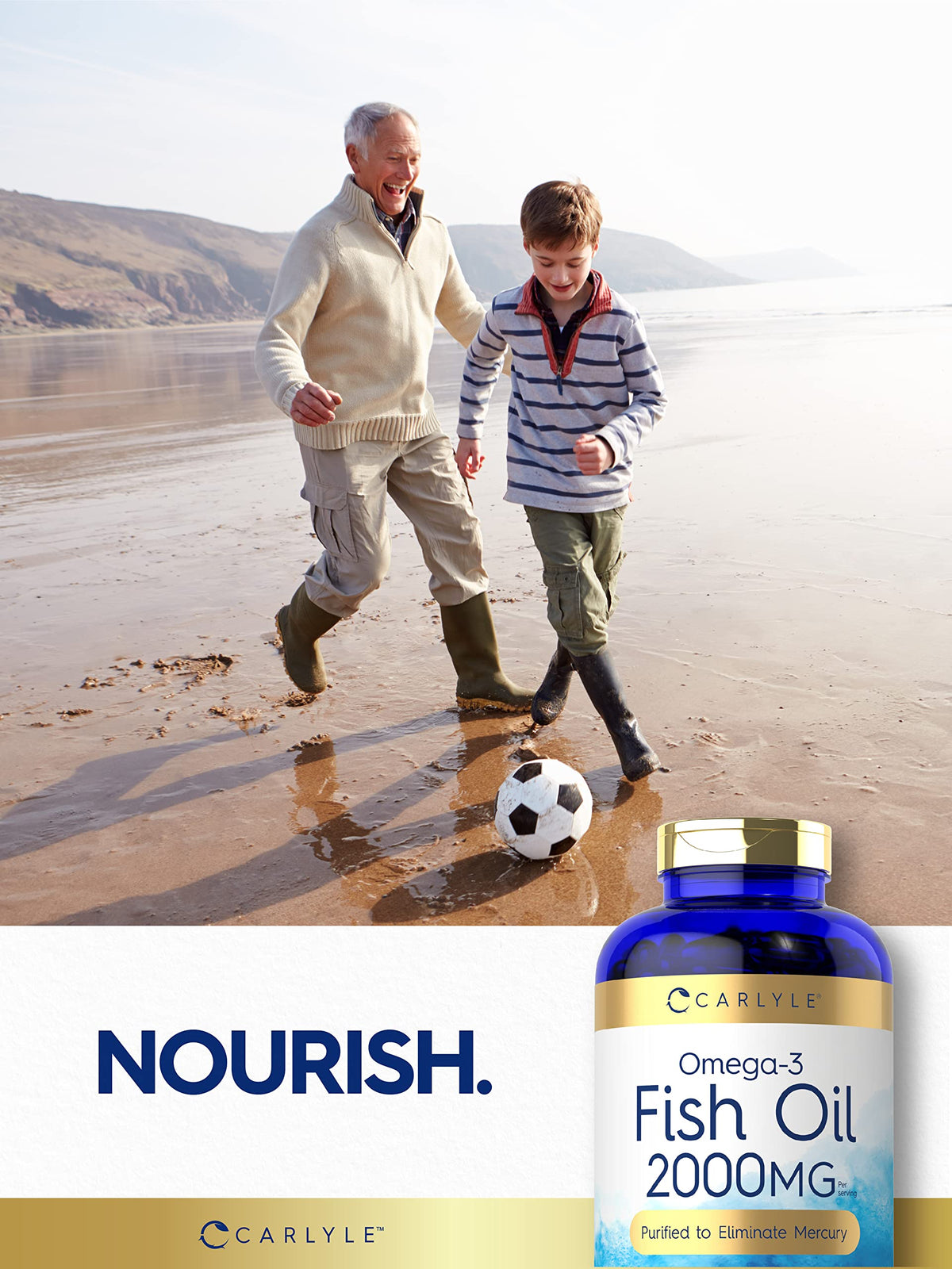 Carlyle Huile de Poisson Omega 3 gélules en gros plan