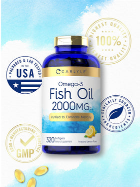 Carlyle Huile de Poisson Omega 3 gélules ouvertes montrant leur taille