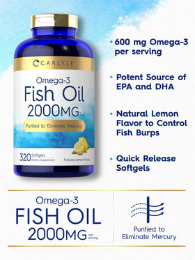 Carlyle Huile de Poisson Omega 3 packaging avec étiquette