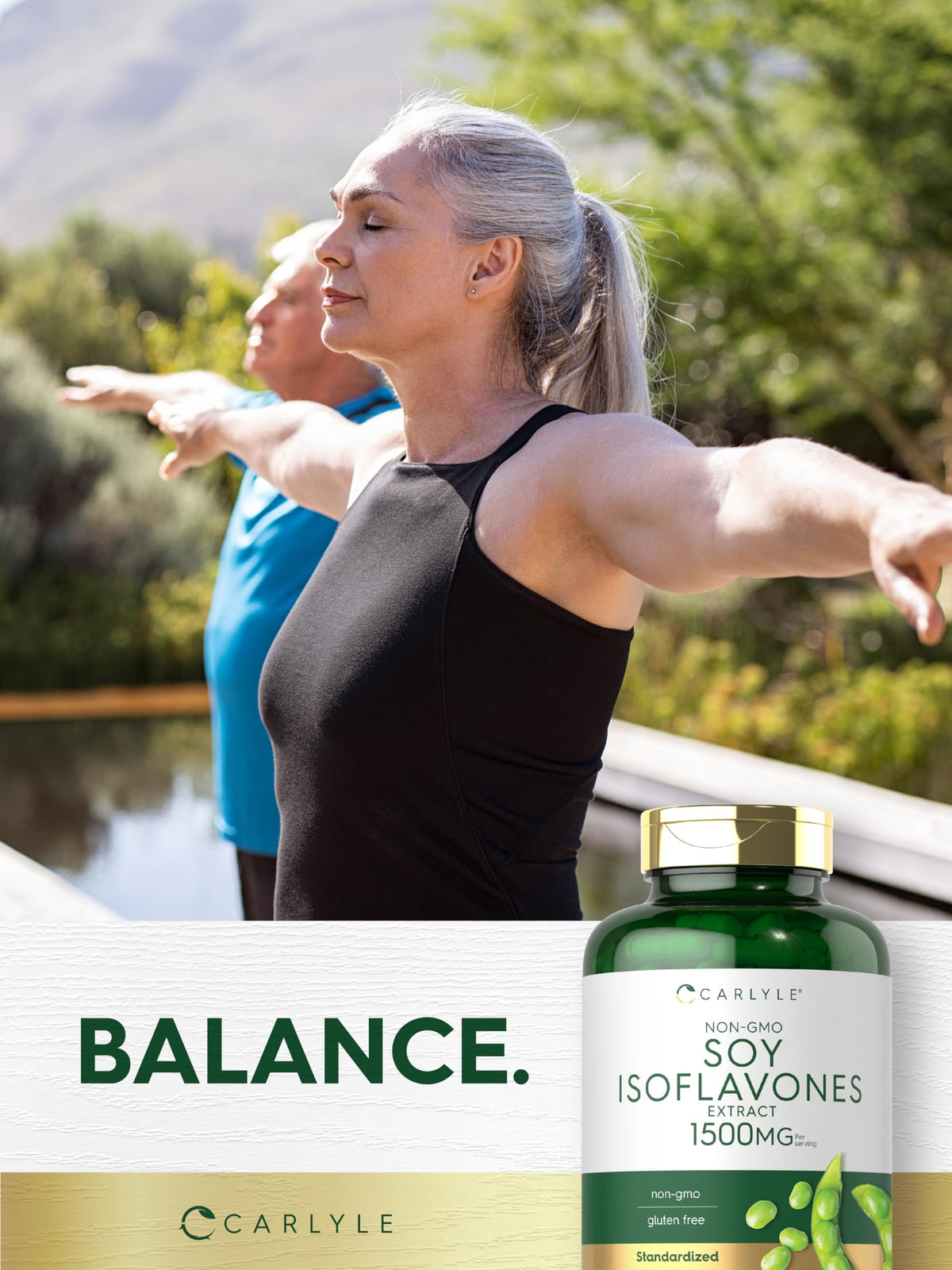 Carlyle Isoflavones de Soja 200 capsules avec d'autres suppléments
