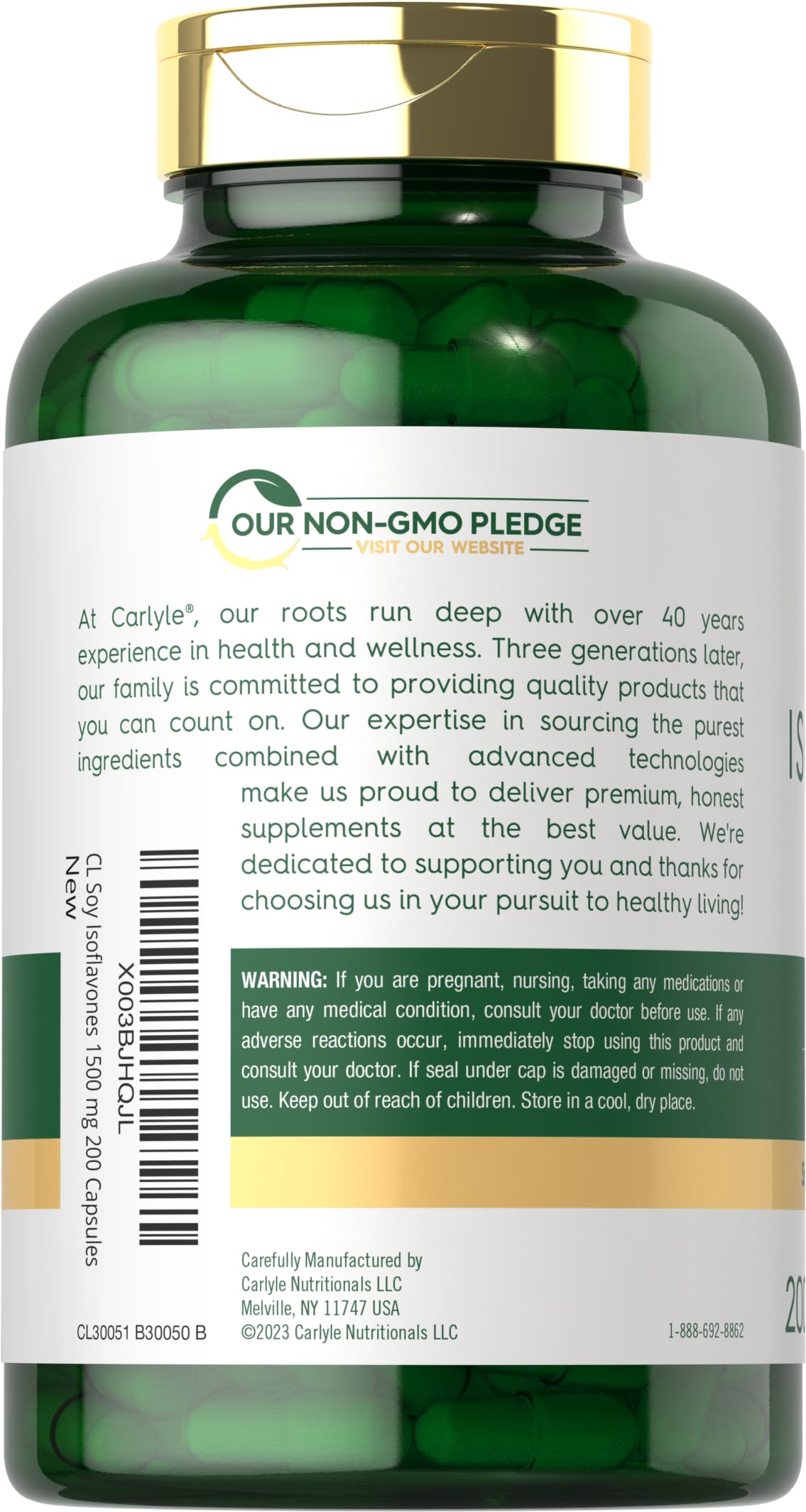 Carlyle Isoflavones de Soja 200 capsules côté
