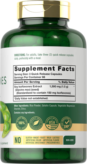 Carlyle Isoflavones de Soja 200 capsules étiquette