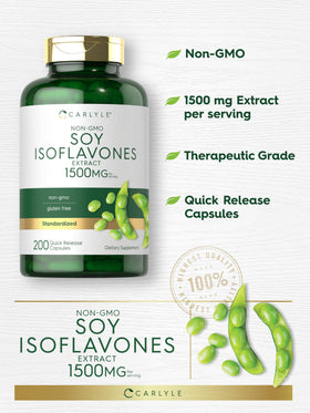 Carlyle Isoflavones de Soja 200 capsules ouverte