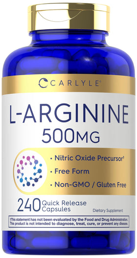 Carlyle L-Arginine 500 mg Capsules, 240 unités, vue avant