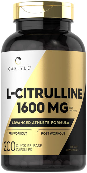 Carlyle L Citrulline 1600mg 200 capsules vue de face